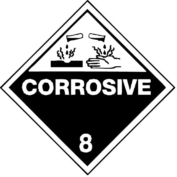 Corrosive 8 Sign - AccuformNMC DL12P