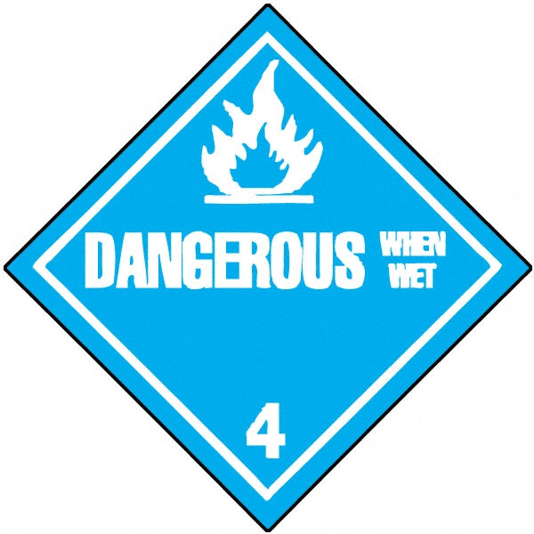 Dangerous When Wet 4 Sign - AccuformNMC DL47P
