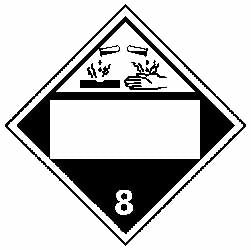 Corrosive 8 Sign - AccuformNMC DL12BP