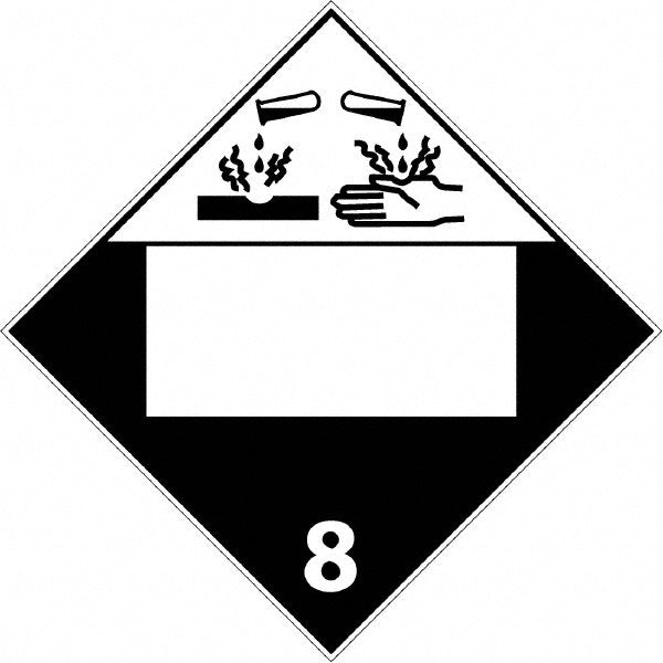 Corrosive 8 Sign - AccuformNMC DL12BR
