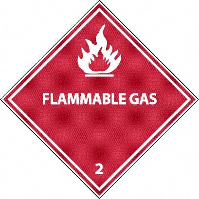 Flammable Gas Label - AccuformNMC DL2AP