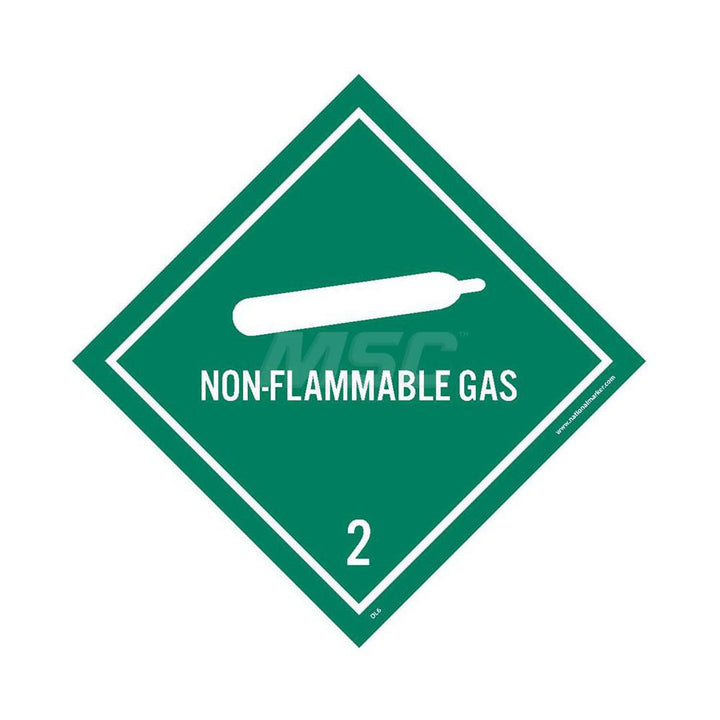 Non Flammable Gas Label - AccuformNMC DL6AP