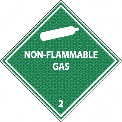 Non Flammable Gas Label - AccuformNMC DL6AL