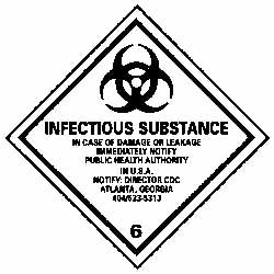 Infectious Substance - In Case of Damage or Leakage Immediat Label - AccuformNMC DL53AL