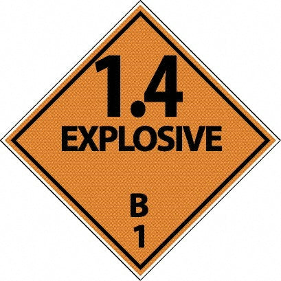 1.4 Explosive B Label - AccuformNMC DL44AP