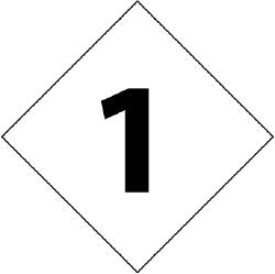 Number 1 Label - AccuformNMC DCN61