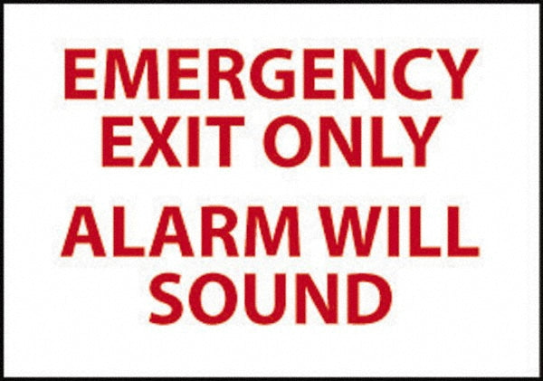Emergency Exit Only Alarm Will Sound Sign - AccuformNMC M85PB