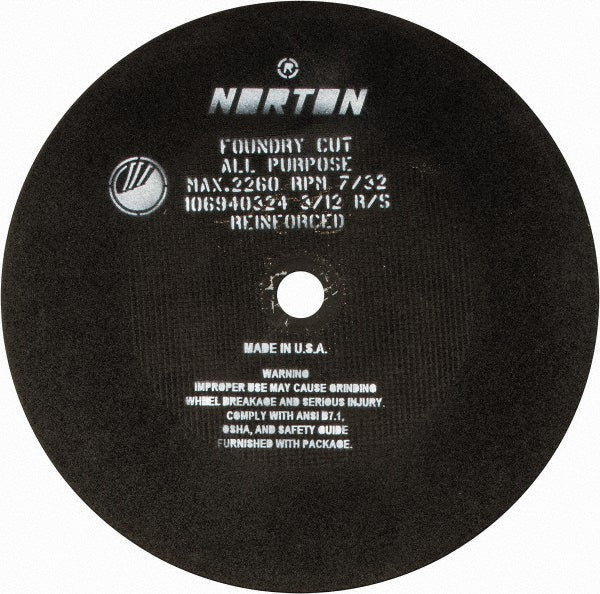 24 x 7/32" Aluminum Oxide Grinding & Cutoff Wheel - Norton 69083125993
