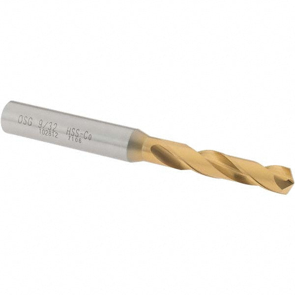 9/32" Cobalt High Speed Steel Screw Machine Drill Bit, Coated, 130° point - OSG 10281205