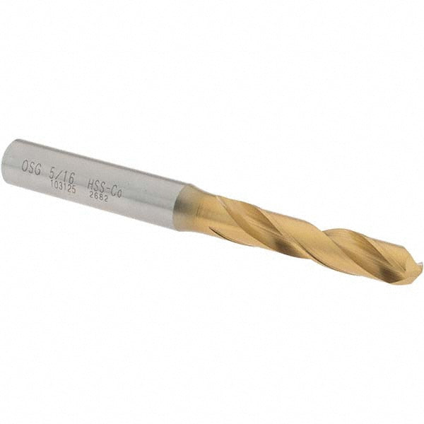 5/16" Cobalt High Speed Steel Screw Machine Drill Bit, Coated, 130° point - OSG 10312505