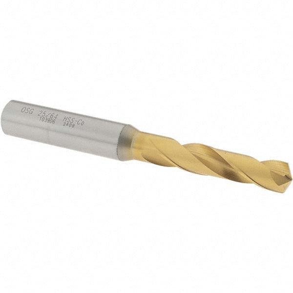 25/64" Cobalt High Speed Steel Screw Machine Drill Bit, Coated, 130° point - OSG 10390605