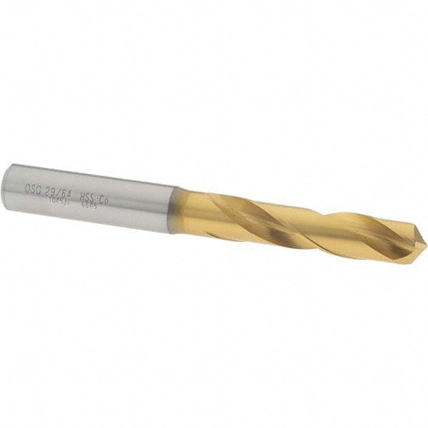 29/64" Cobalt High Speed Steel Screw Machine Drill Bit, Coated, 130° point - OSG 10453105