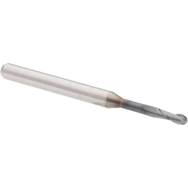 0.0750" 2-Flute Solid Carbide Ball End Mill, AlTiN - Accupro 14797441
