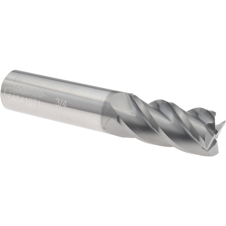 3/4" 4-Flute Solid Carbide Square End Mill, nACRo - Accupro 12178992