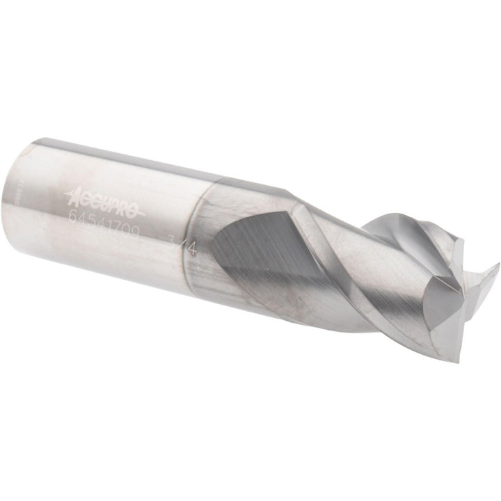 3/4" 3-Flute Solid Carbide Square End Mill, nACRo - Accupro 12178920
