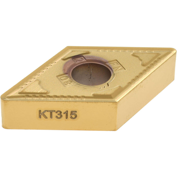 D - Diamond (Rhombic) 55-Deg 1/2" IC Cermet Insert, Grade KT315, TiN - Kennametal 1605279