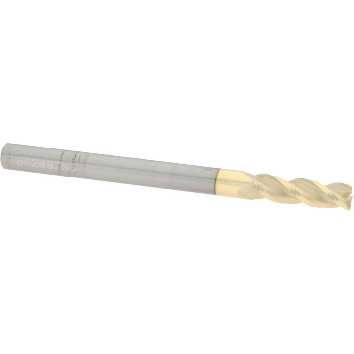 3/16" 3-Flute Solid Carbide Square End Mill, ZrN - Accupro 314518