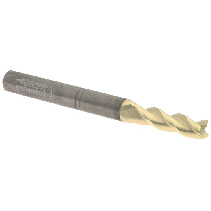 7/32" 3-Flute Solid Carbide Square End Mill, ZrN - Accupro 314549