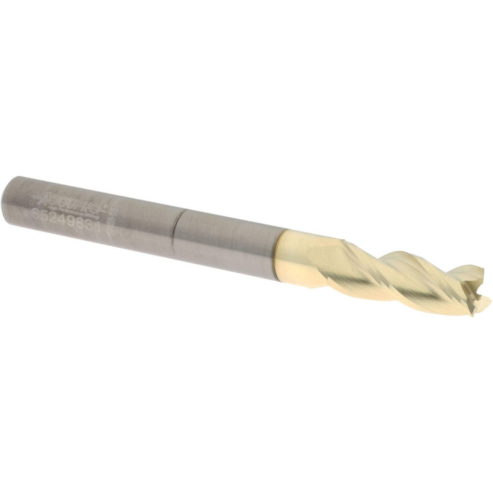 1/4" 3-Flute Solid Carbide Square End Mill, ZrN - Accupro 314575