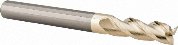 1/4" 3-Flute Solid Carbide Square End Mill, ZrN - Accupro 314581