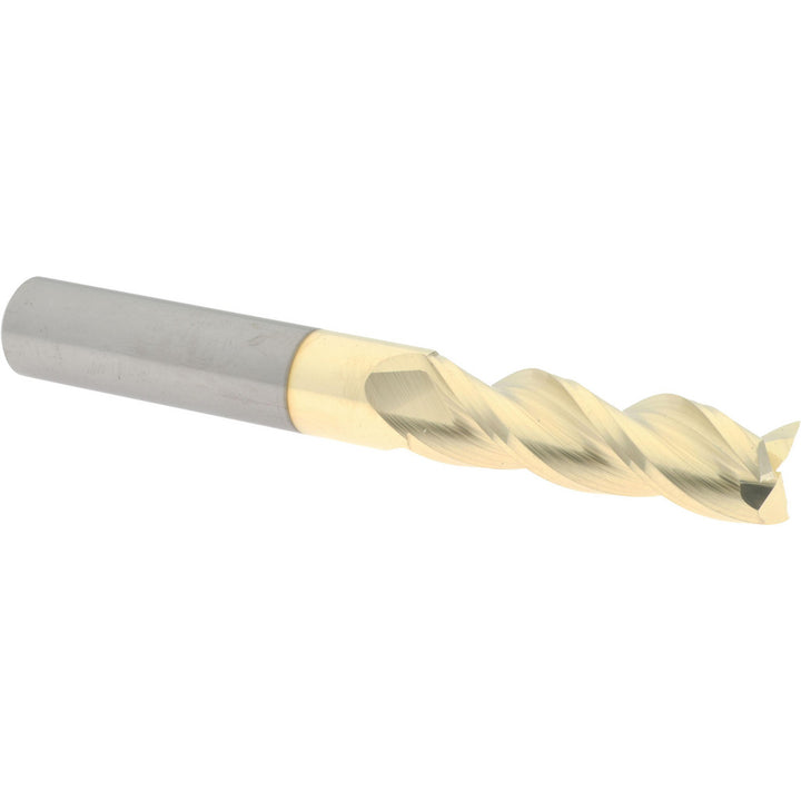 3/8" 3-Flute Solid Carbide Square End Mill, ZrN - Accupro 314753