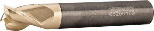 1/2" 3-Flute Solid Carbide Square End Mill, ZrN - Accupro 314818