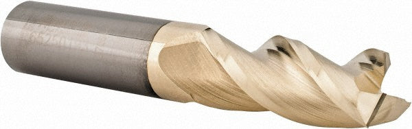 1/2" 3-Flute Solid Carbide Square End Mill, ZrN - Accupro 314845