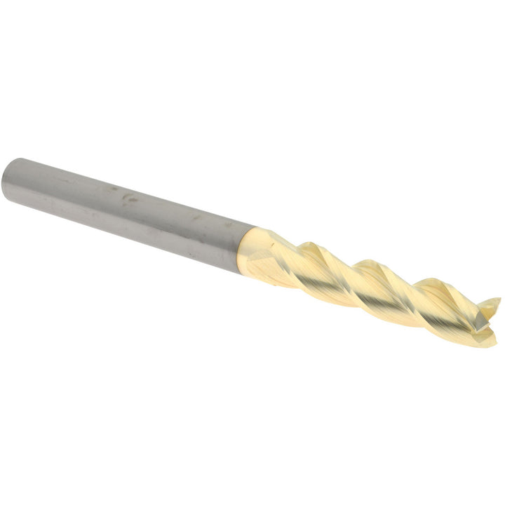 1/2" 3-Flute Solid Carbide Square End Mill, ZrN - Accupro 314878