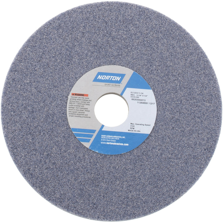 8 x 3/4" 46-Grit Aluminum Oxide Grinding & Cutoff Wheel - Norton 66253044213