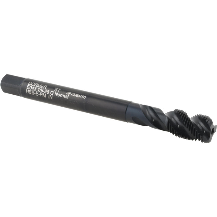 1/8-28 G(BSP) Cobalt Straight Flute Tap, Oxide - Dormer Pramet 5973967
