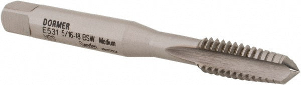 5/16-18 BSW High-Speed Steel Machine Tap - Dormer Pramet 5977345