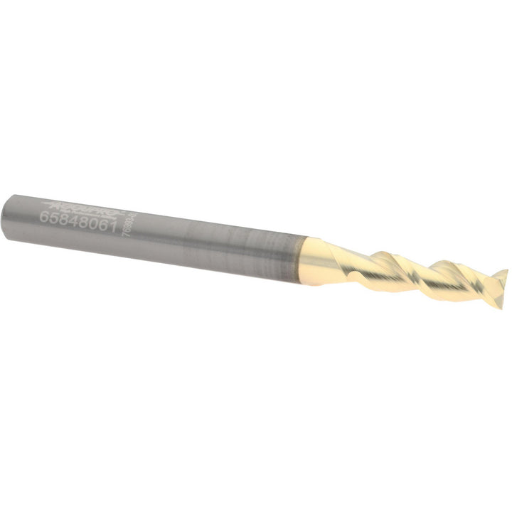 0.1970" 2-Flute Solid Carbide Square End Mill, ZrN - Accupro 2500448