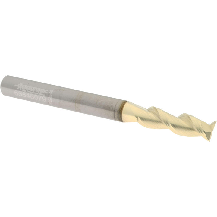 0.2362" 2-Flute Solid Carbide Square End Mill, ZrN - Accupro 2500449