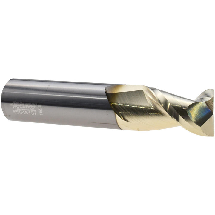 0.7874" 2-Flute Solid Carbide Square End Mill, ZrN - Accupro 95171400