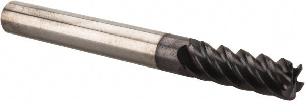 1/4" 5-Flute Solid Carbide Corner Radius End Mill, AlTiN - Accupro 95168407