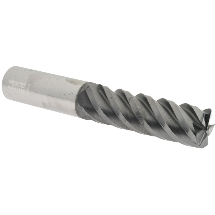 1" 5-Flute Solid Carbide Corner Radius End Mill, AlTiN - Accupro 95168331