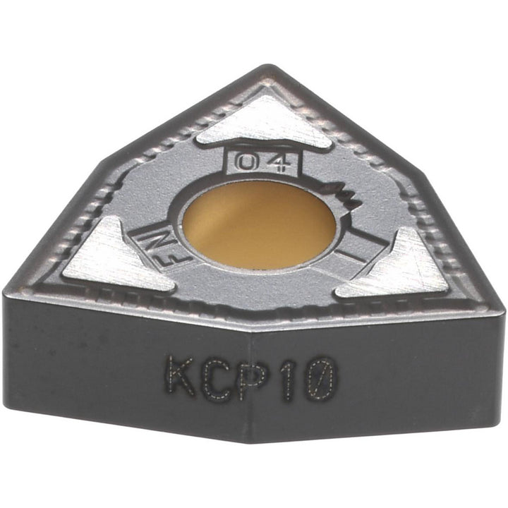 W - Trigon 80-Deg 1/2" IC Carbide Insert, Grade KCP10, TiCN - Kennametal 3753242