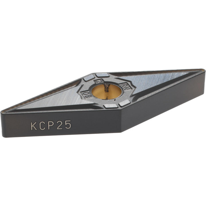 V - Diamond (Rhombic) 35-Deg 1/2" IC Carbide Insert, Grade KCP25, TiCN - Kennametal 3753557