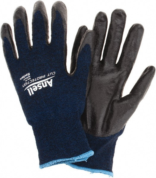 X-Large Blue; Black Kevlar Cut-Resistant Gloves - Ansell 298117
