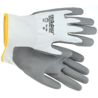 Medium Gray; White Dyneema Cut Resistant Gloves - PRO-SAFE 70-100-M