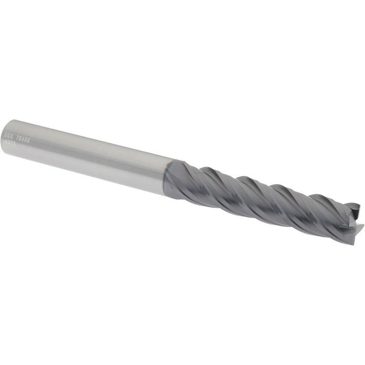 7/16" 4-Flute Solid Carbide Square End Mill, AlTiN - SGS 70480