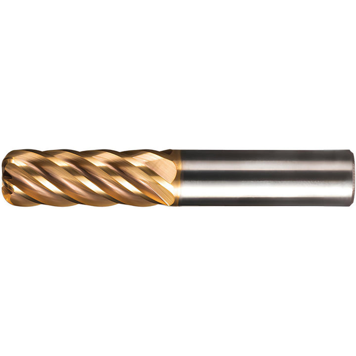 1/2" 6-Flute Solid Carbide Corner Radius End Mill, AlTiN - Kennametal 7077701