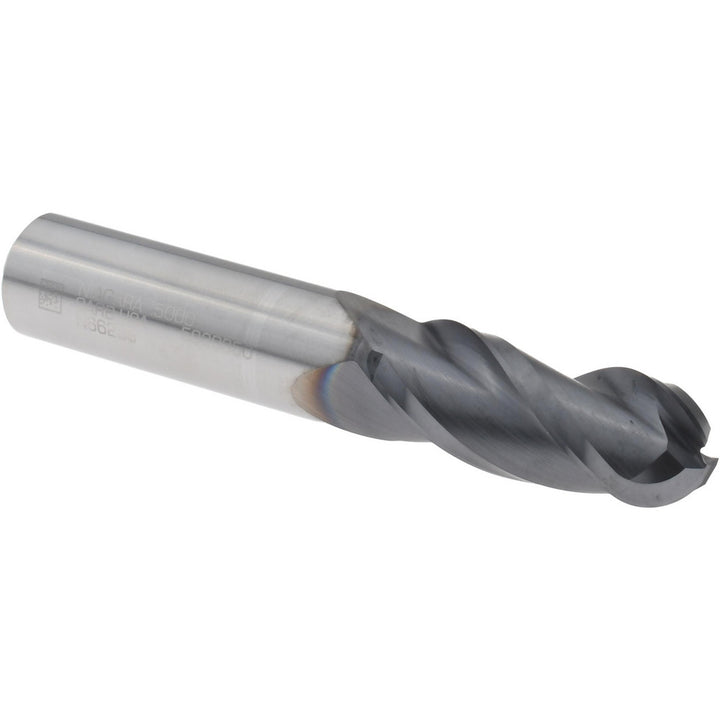 1/2" 3-Flute Solid Carbide Ball End Mill, AlTiN - Seco 17003801