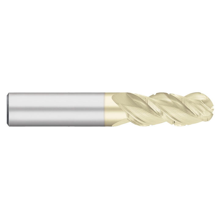 1/8" 3-Flute Solid Carbide Ball End Mill, ZrN - Titan USA TC67470