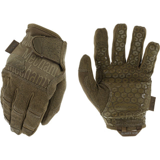 Medium Coyote Synthetic Leather; Silicone Utility Gloves - Mechanix Wear HDG-F72-009