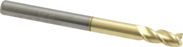 1/8" 3-Flute Solid Carbide Square End Mill, ZrN - ProMax 109-00826