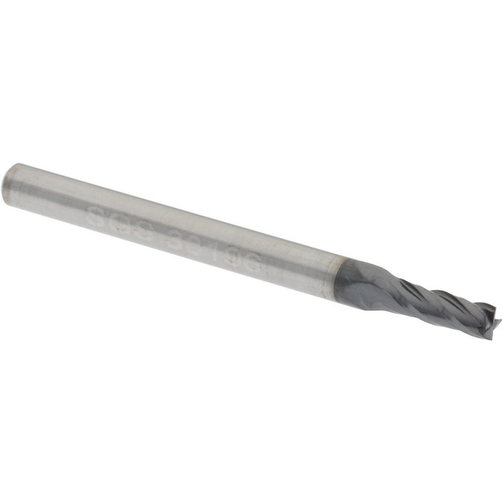 3/32" 4-Flute Solid Carbide Square End Mill, AlTiN - SGS 30196
