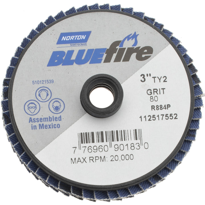 3" 80-Grit Zirconia Alumina Disc - Norton 77696090183