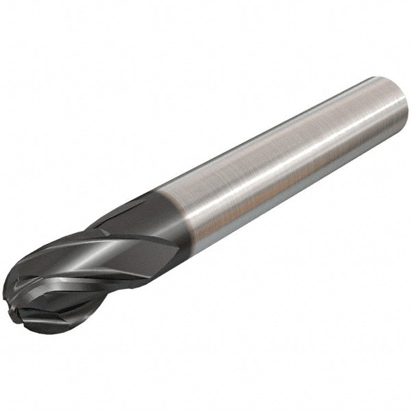 0.1181" 4-Flute Solid Carbide Ball End Mill, TiAlN - Iscar 5620659