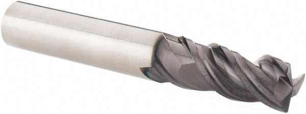 3/8in" 3-Flute Solid Carbide Corner Radius End Mill, AlTiN - SGS 33349